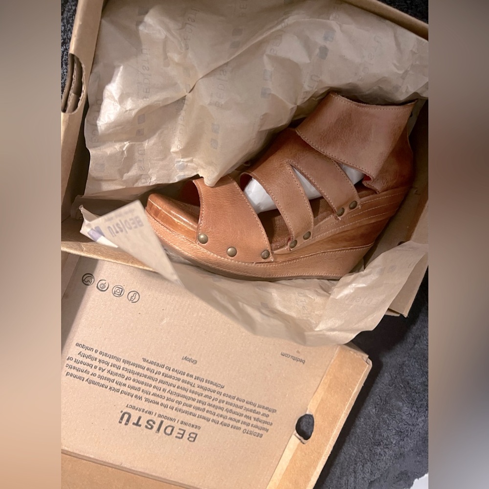 Bed Stu Jacey Wedge Platform Sandles BNIB 9.5